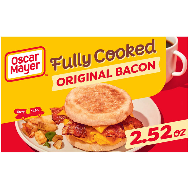 Oscar Mayer Fully Cooked Original Bacon, 2.52 Oz Box