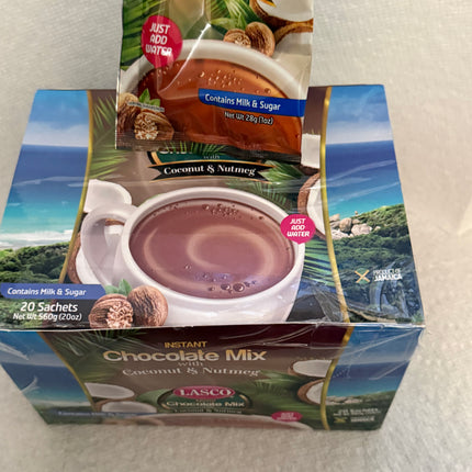 Lasco Instant Chocolate Mix W/Nutmeg & Coconut 20 Packet