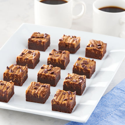 Marketside Bite Sized Chocolate Peanut Butter Swirl Brownies, 13.3 Oz, 12 Count, Shelf-Stable, Baked