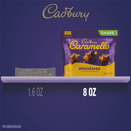 Cadbury Caramello Miniatures Milk Chocolate Caramel Candy, Share Pack 8 Oz