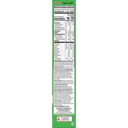 Kellogg'S Apple Jacks Breakfast Cereal, Kids Cereal, Family Breakfast, Original, 8.9Oz Box (1 Box)