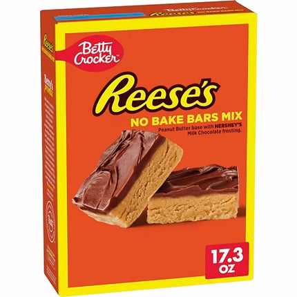 Betty Crocker REESE'S Peanut Butter No Bake Bars Mix with HERSHEY’S Frosting, 17.3 Oz