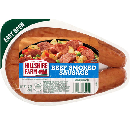 Hillshire Farm Beef Smoked Sausage, 12 Oz