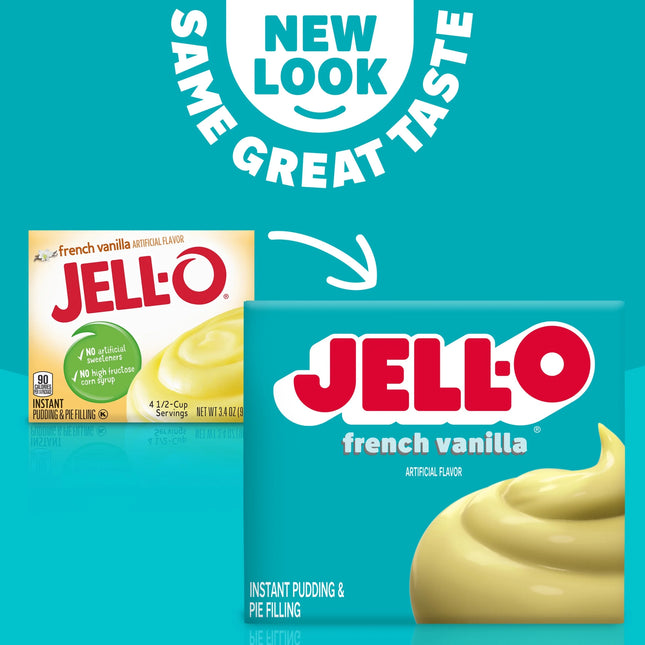 Jell-O French Vanilla Instant Pudding & Pie Filling Mix, 3.4 Oz Box