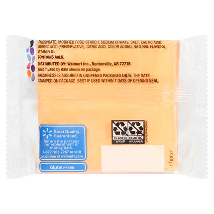 Great Value Individually Plastic Wrapped Singles American Cheese Product, 16 Oz Package, 24 Slices