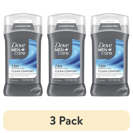 Dove Men+Care Deodorant Stick for Men Clean Comfort Aluminum Free with Moisturizing Cream, 3 Oz
