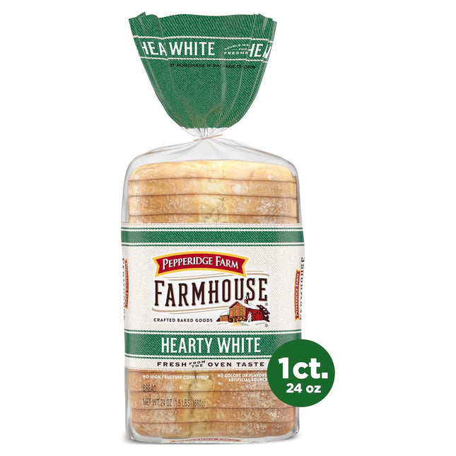 Pepperidge Farm Farmhouse Hearty White Bread, 24 Oz Loaf