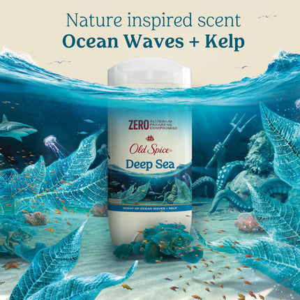 Old Spice Men'S Deodorant, Aluminum Free Invisible Solid Stick, Deep Sea, 3Oz