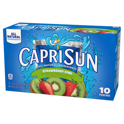 Capri Sun Strawberry Kiwi Juice Box Pouches, 10 Ct Box, 6 Fl Oz Pouches, Liquids