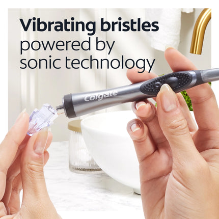 Colgate 360 Vibrate Charcoal Battery Operated Toothbrush, 1 AAA Battery Included