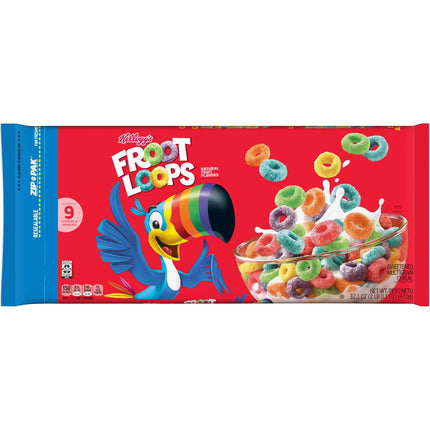 Kellogg'S Froot Loops Breakfast Cereal, Fruit Flavored, Breakfast Snacks with Vitamin C, Original, 32.1Oz Bag (1 Bag)