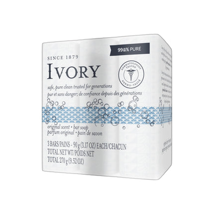 Ivory Bar Soap, Original Scent, All Skin Types, 4 Count, 4 Ounces Each