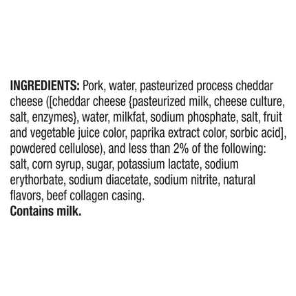 Johnsonville Beddar with Double Cheddar Smoked Pork Sausage & Cheddar Cheese 14Oz Package (Refrigerated)