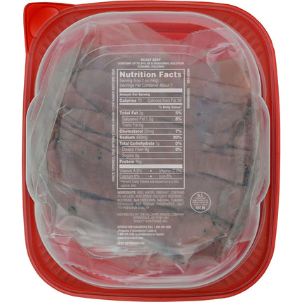 Hillshire Farm Ultra Thin Sliced Roast Beef Deli Lunch Meat, 7 Oz Plastic Tub