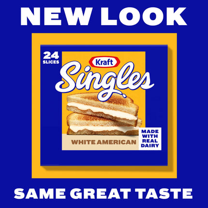Kraft Singles White American Cheese Slices, 24 Ct Pk, Refrigerated