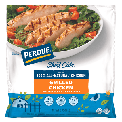 Perdue Short Cuts, Refrigerated Grilled Chicken Breasts Strips, 20G Protein per 3Oz Svg, 8 Oz.