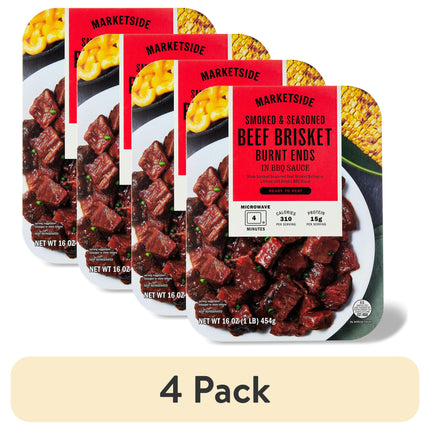 Marketside Ready to Heat BBQ Beef Brisket Burnt Ends Packaged Meal, 16 Oz (Refrigerated)