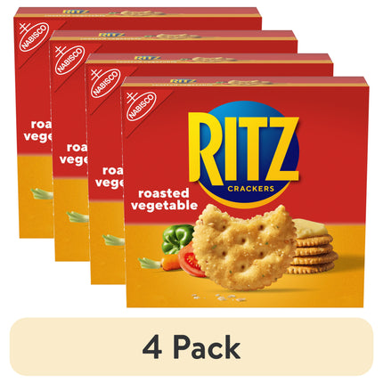 RITZ Roasted Vegetable Crackers, Snacks for Kids and Adults, Lunch Snacks, 13.3 Oz