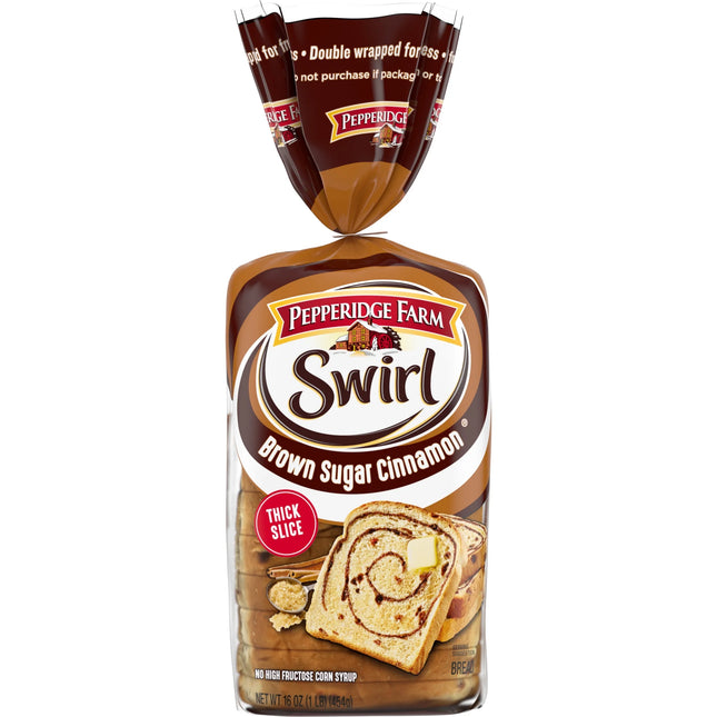 Pepperidge Farm Brown Sugar Cinnamon Swirl Breakfast Bread, 16 Oz Loaf