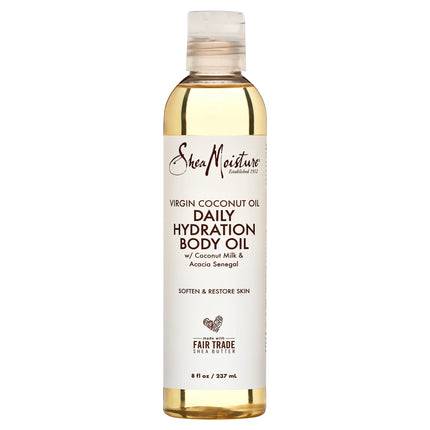 Sheamoisture Daily Hydration Body Oil Virgin Coconut Oil for Dry Skin, 8 Oz