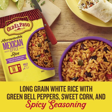 Old El Paso Rice, Mexican Style Rice, Microwavable Pouch, 8.8 Oz