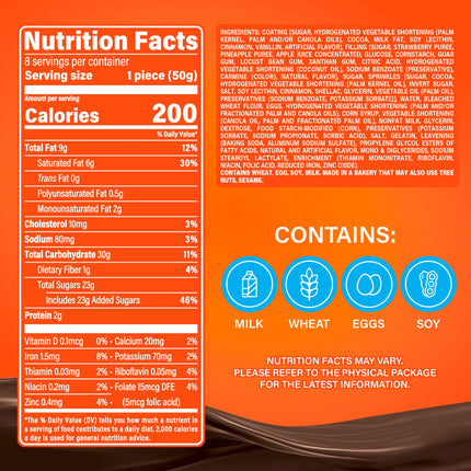 Marinela Gansito Chocolatey Filled Snack Cake, 8 Packs, Strawberry, Chocolate and Crème Snack Cakes, 14.08 Oz Multipack