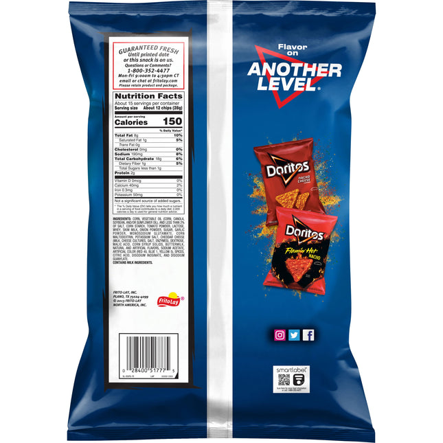 Doritos Cool Ranch Flavored Tortilla Chips, Party Size, 14.5 Oz Bag