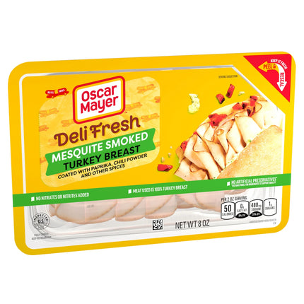 Oscar Mayer Deli Fresh Mesquite Smoked Sliced Turkey Breast Deli Lunch Meat, 8 Oz Package
