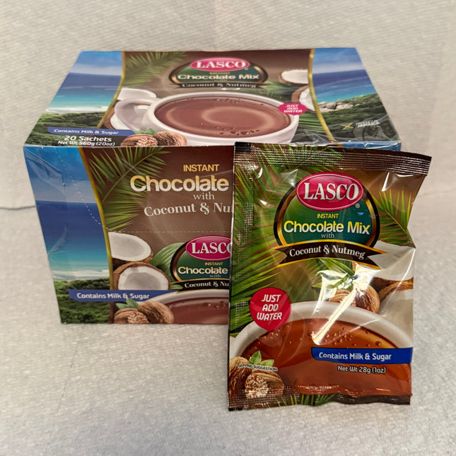 Lasco Instant Chocolate Mix W/Nutmeg & Coconut 20 Packet