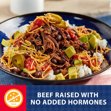 Hereford Fully Cooked Shredded Beef with Beef Broth, 7 Oz (Shelf Stable)