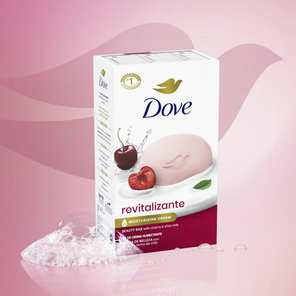 Dove Beauty Bar Women'S Bath Soap Revitalizante Cherry & Chia Milk, 3.17 Oz 4 Bars