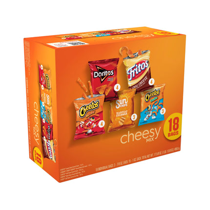 Frito-Lay Cheesy Snack Chips Variety Pack, 18 Count Multipack Box