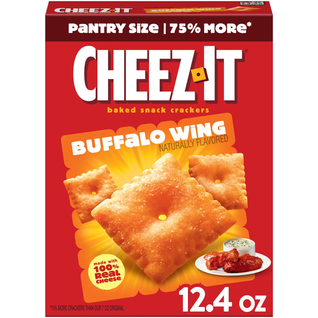 Cheez-It Buffalo Wing Cheese Crackers, Baked Snack Crackers, 12.4 Oz