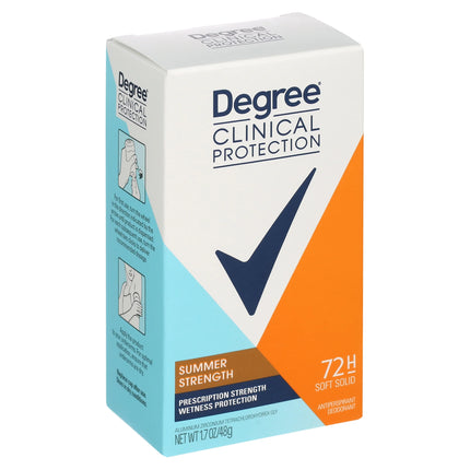 Degree Clinical Protection Long Lasting Antiperspirant Deodorant Stick, Summer Strength, 1.7 Oz