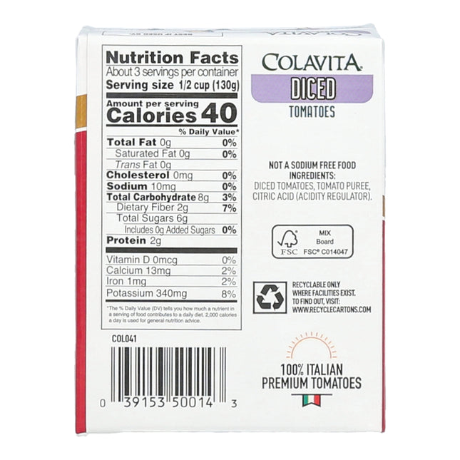 Colavita Diced Tomatoes, 13.76 Ounce