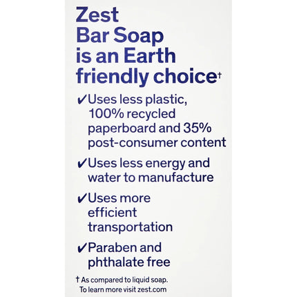 Zest Cocoa Butter & Shea Bar Soap, for All Skin Types, 4 Oz, 8 Bars