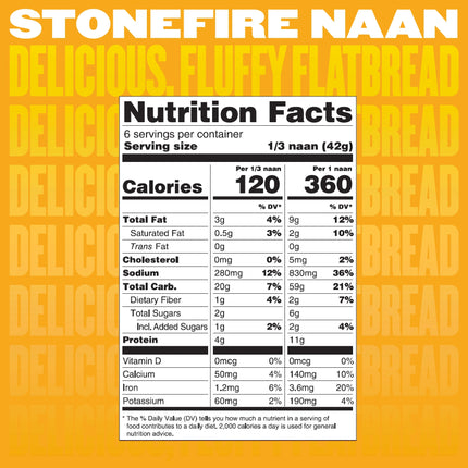 Stonefire® Roasted Garlic Naan, 8.8 Oz, 2 Count