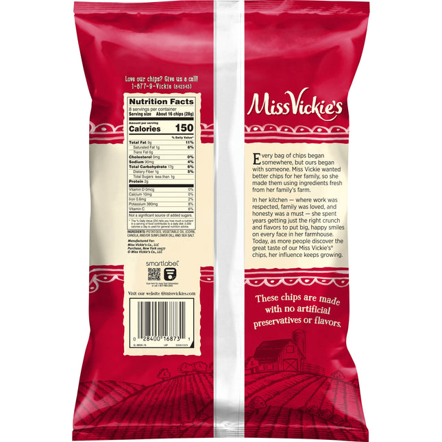 Miss Vickie'S Sea Salt Potato Chips, 8.0 Oz Bag