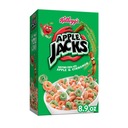 Kellogg'S Apple Jacks Breakfast Cereal, Kids Cereal, Family Breakfast, Original, 8.9Oz Box (1 Box)