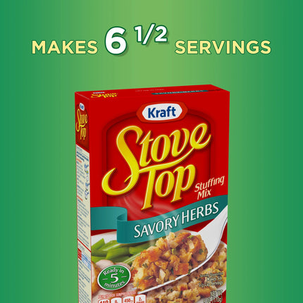 Stove Top Savory Herbs Stuffing Mix Side Dish, 6 Oz Box