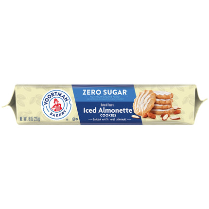 VOORTMAN Bakery Zero Sugar Iced Almonette Cookies 8 Oz