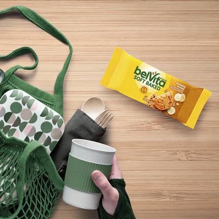 Belvita Soft Baked Breakfast Bars, Banana Bread, 5 Packs (1 Biscuit per Pack)