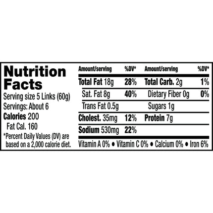 Hillshire Farm, Beef Lit'L Smokies Smoked Sausage Links, Refrigerated 12 Oz Plastic Wrapper