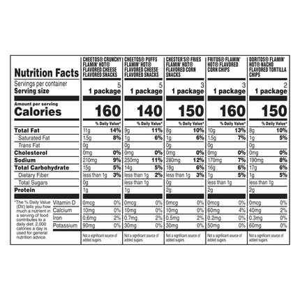 Frito-Lay Flamin' Hot Mix Variety Pack Snack Chips, 18 Count Multipack