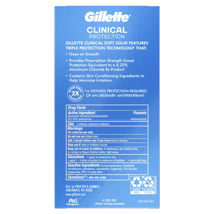 Gillette Clinical Antiperspirant and Deodorant for Men Arctic Ice 2.6Oz