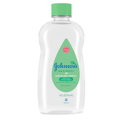Johnson'S Baby Oil, Mineral Oil with Aloe Vera & Vitamin E, 14 Fl. Oz