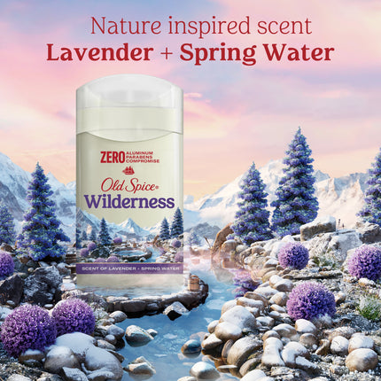 Old Spice Aluminum Free Men'S Deodorant, Invisible Solid Stick, Wilderness with Lavender, 3Oz
