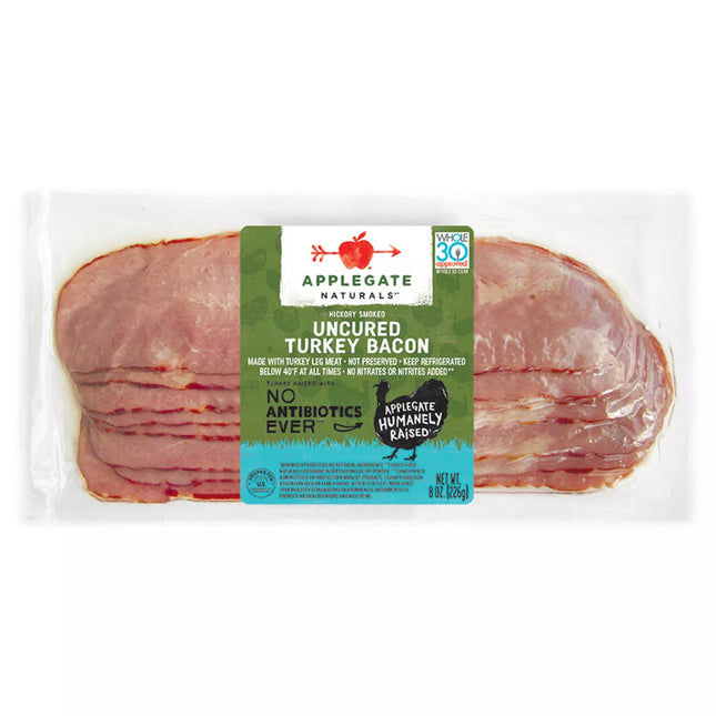 Applegate Natural Hickory Smoked Uncured Turkey Bacon - 8Oz