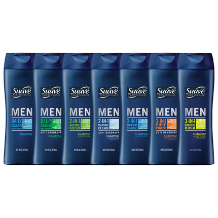 Suave Professionals Men 2-In-1 Shampoo & Conditioner, Moisturizing, Ocean Charge, 12.6 Fl Oz