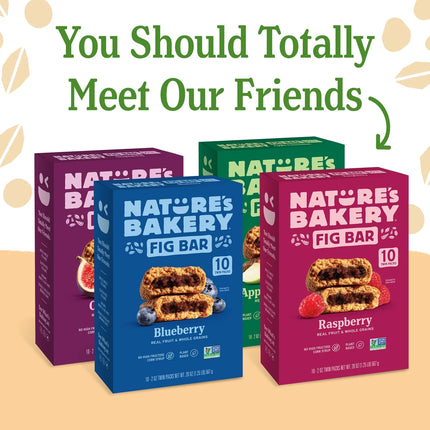 Nature'S Bakery, Oatmeal Crumble, Apple, 10 Breakfast Snack Bars, 1.41 Oz